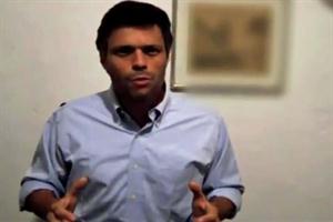 Leopoldo López reapareció en un video. Foto: Captura de TV