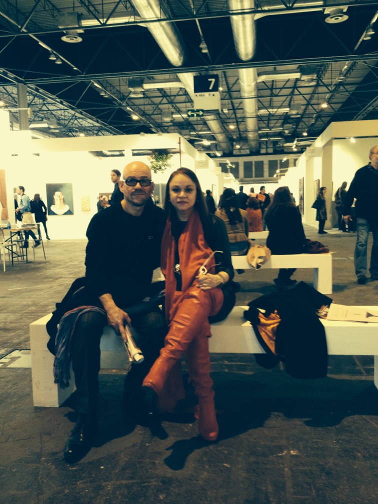 Con el pintor Cepp Selgas. Foto Gustavo Valdés