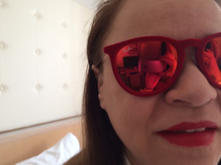 Mis gafas Ray Ban de terciopelo, regalito recibido en Japón