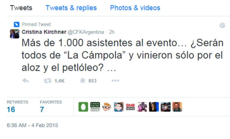 Del presidente argentino Tweet se burla del acento chino durante la visita oficial - Bloomberg Negocio
